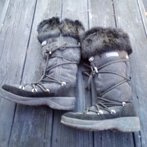 Fur topped Coach winter boots